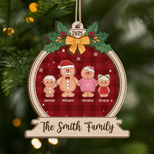 5462OUS1 custom family xmas gifts 2 layered wood gingerbread man ornament_s 5462OTTQI