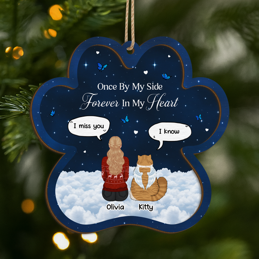 5471OUK1 personalized cat memorial gifts 2 layered wood ornaments 5471O3YMD
