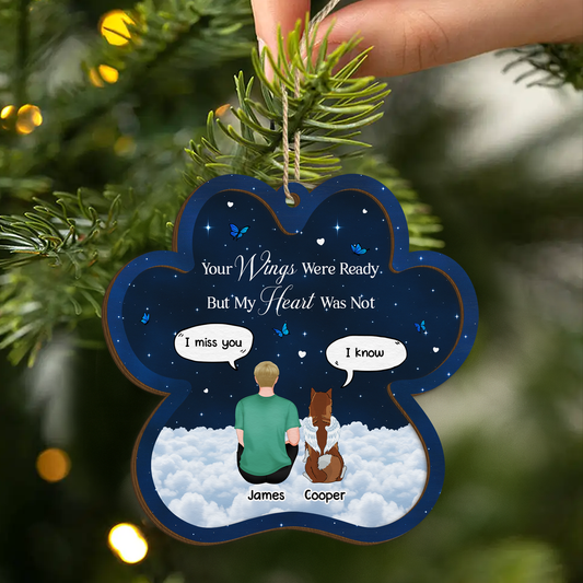 5471OUK2 personalized cat memorial gifts 2 layered wood ornaments 5471O3YMD