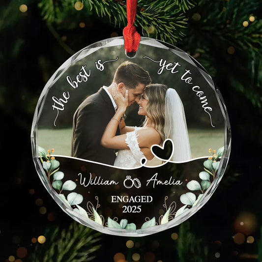 5473OUS1 custom engagement gifts for couples glass photo ornaments_ 5473O3PTG