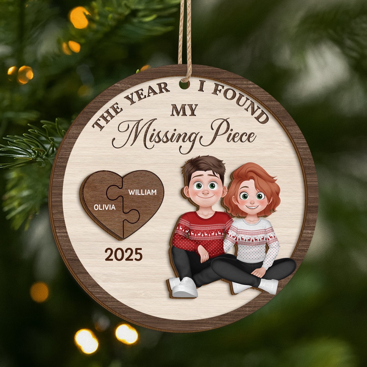 5474OUS1 custom couples gifts for christmas 2 layered wooden ornament_s 5474O8HCG