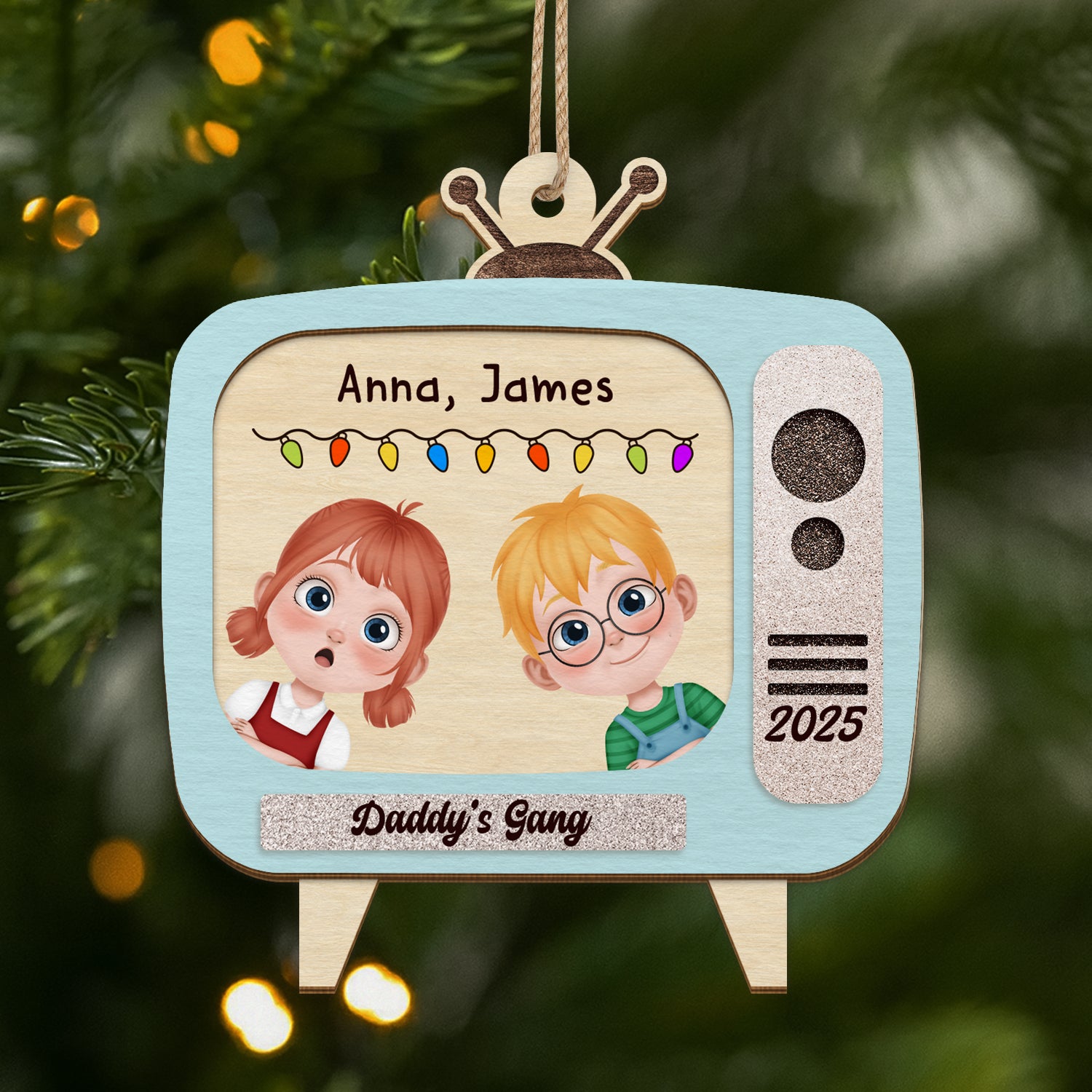 5475OUS1 personalized xmas gifts for dad 2 layered wood ornament_s 5475OTQZB