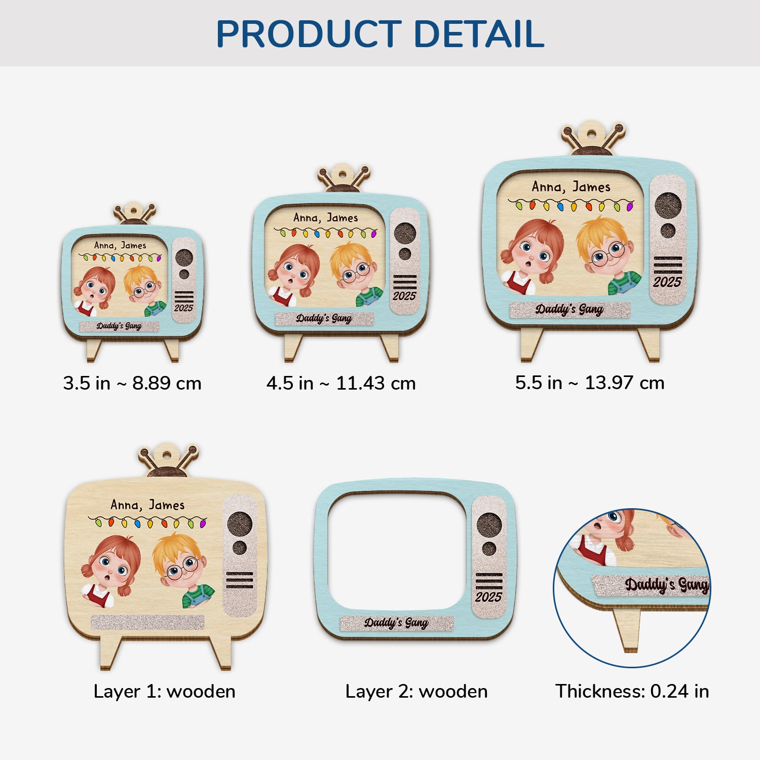 5475OUS3 personalized xmas gifts for dad 2 layered wood ornament_s 5475OTQZB