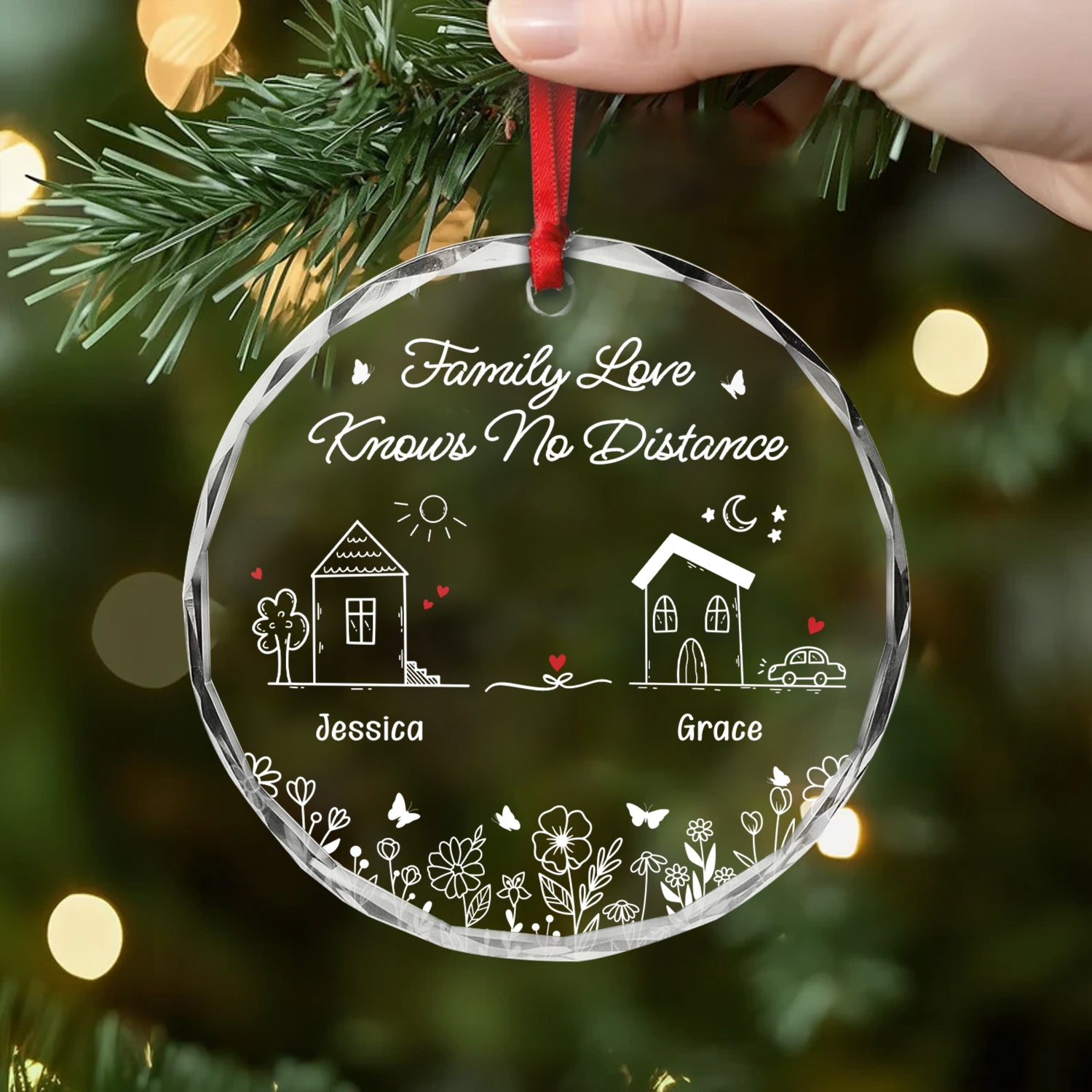 5484OUS2 personalized christmas gifts for family family glass ornaments 5484OTQNI
