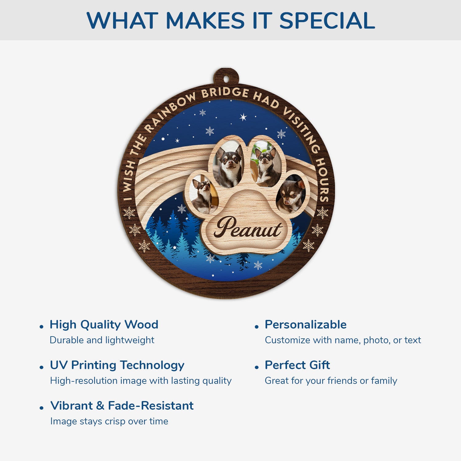 5491OUS4 personalized pet memorial gifts 2 layered wood ornaments 5491O6HQC