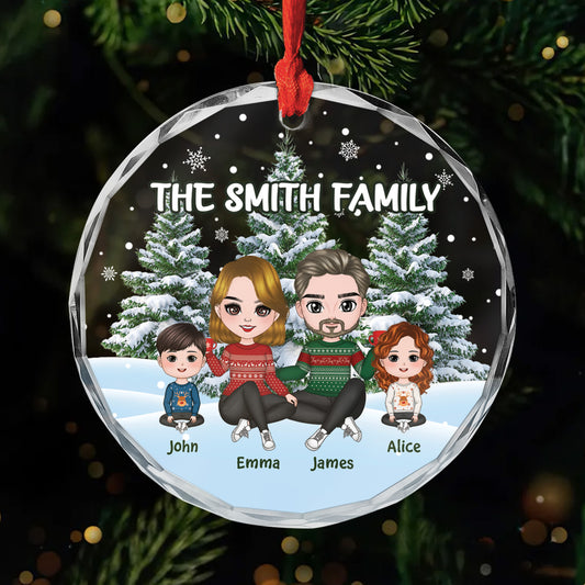 5505OUS1 personalized christmas gifts for family glass xmas ornaments 5505OKL8I