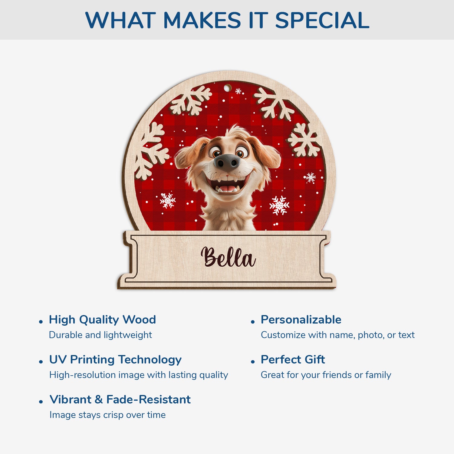 5510OUK4 personalized dog gifts for humans 2 layered wooden xmas ornaments 5510OKZAC