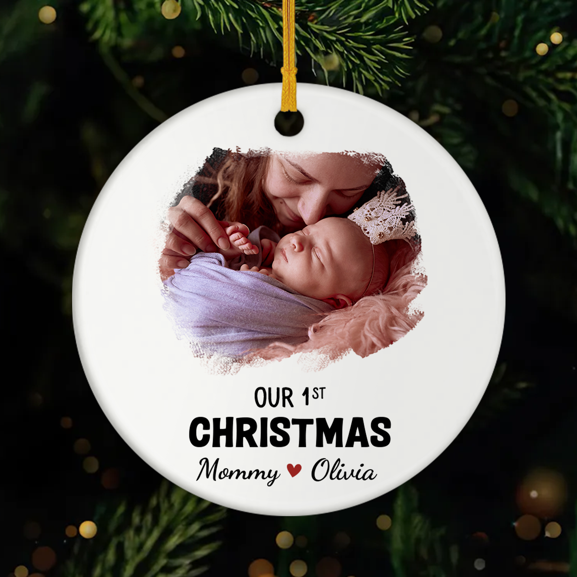 5519OUS1 personalized ceramic ornaments christmas gifts for new moms_ 5519OKV5A