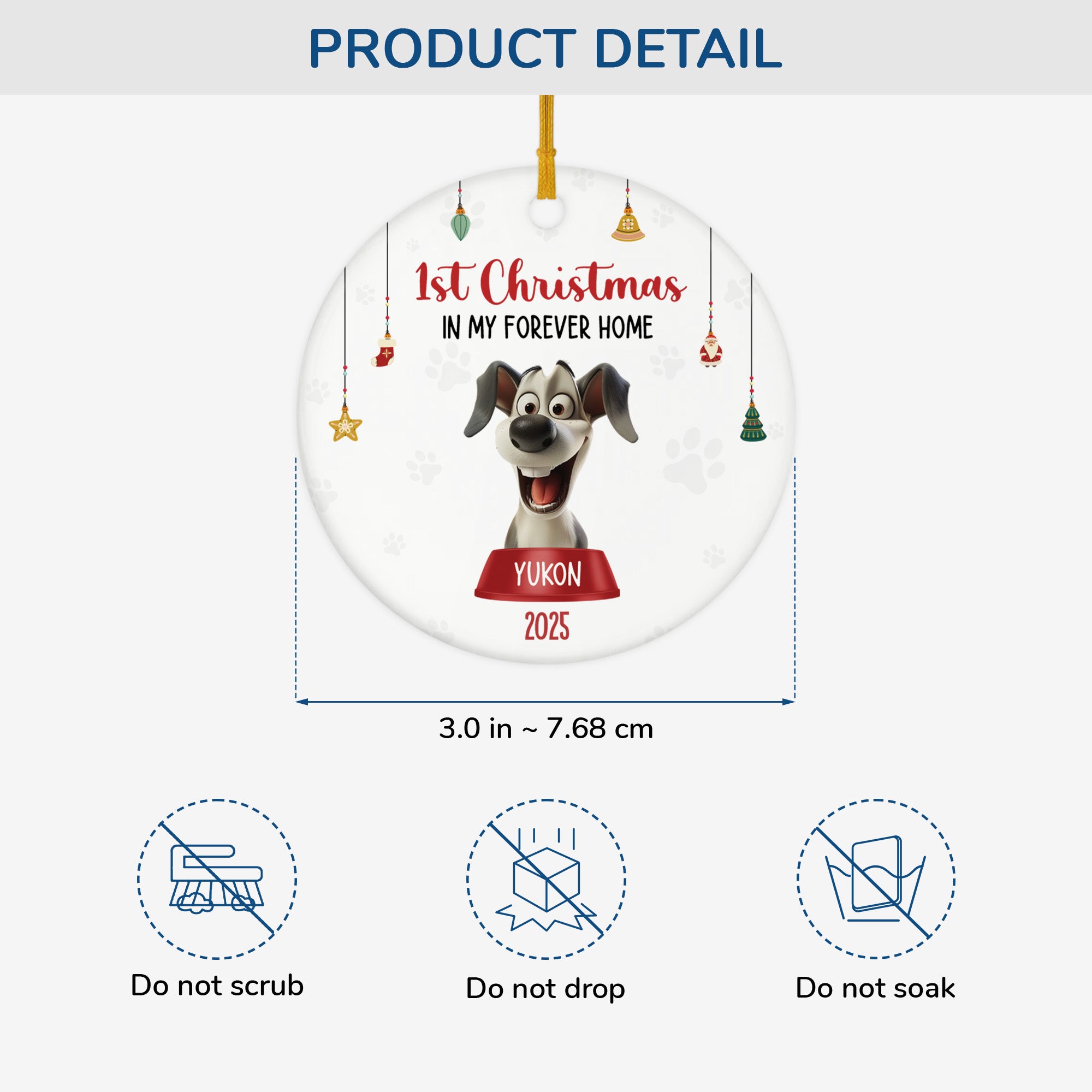 5526OUS3 personalized gifts for dog owners ceramic christmas ornaments 5526O8UNC