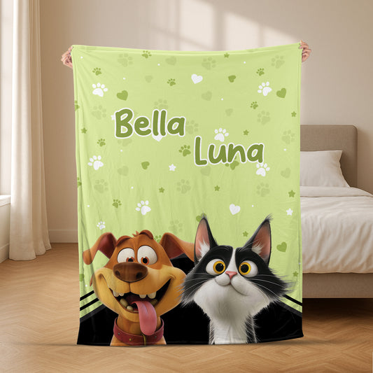 5532BUS2 personalized fleece blankets cute gifts for cat lovers 5532B3LTD