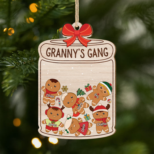 5534OUK1 custom grandma gifts 1 layered wood gingerbread man ornaments_ 5534O3YMA