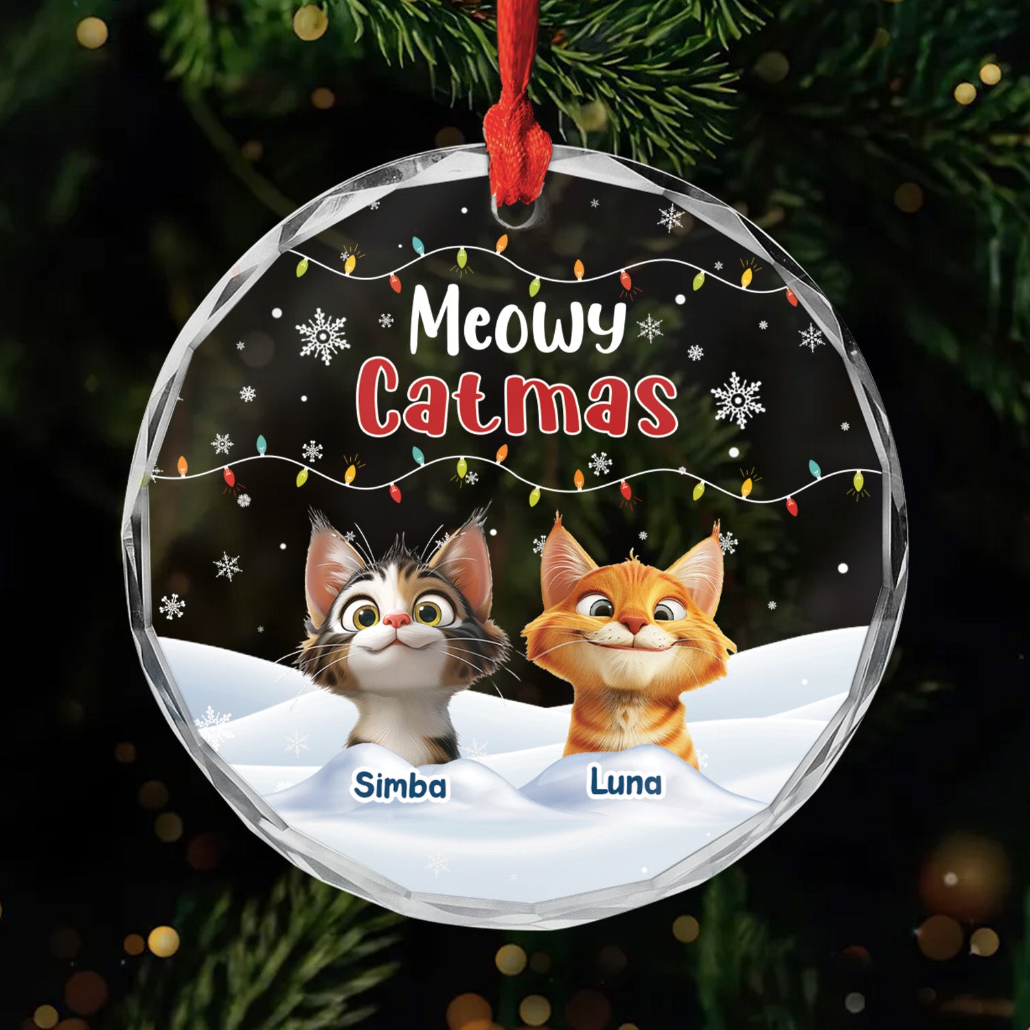 5539OUK1 personalized glass ornaments cat lover gifts for christmas_ 5539O3YTD