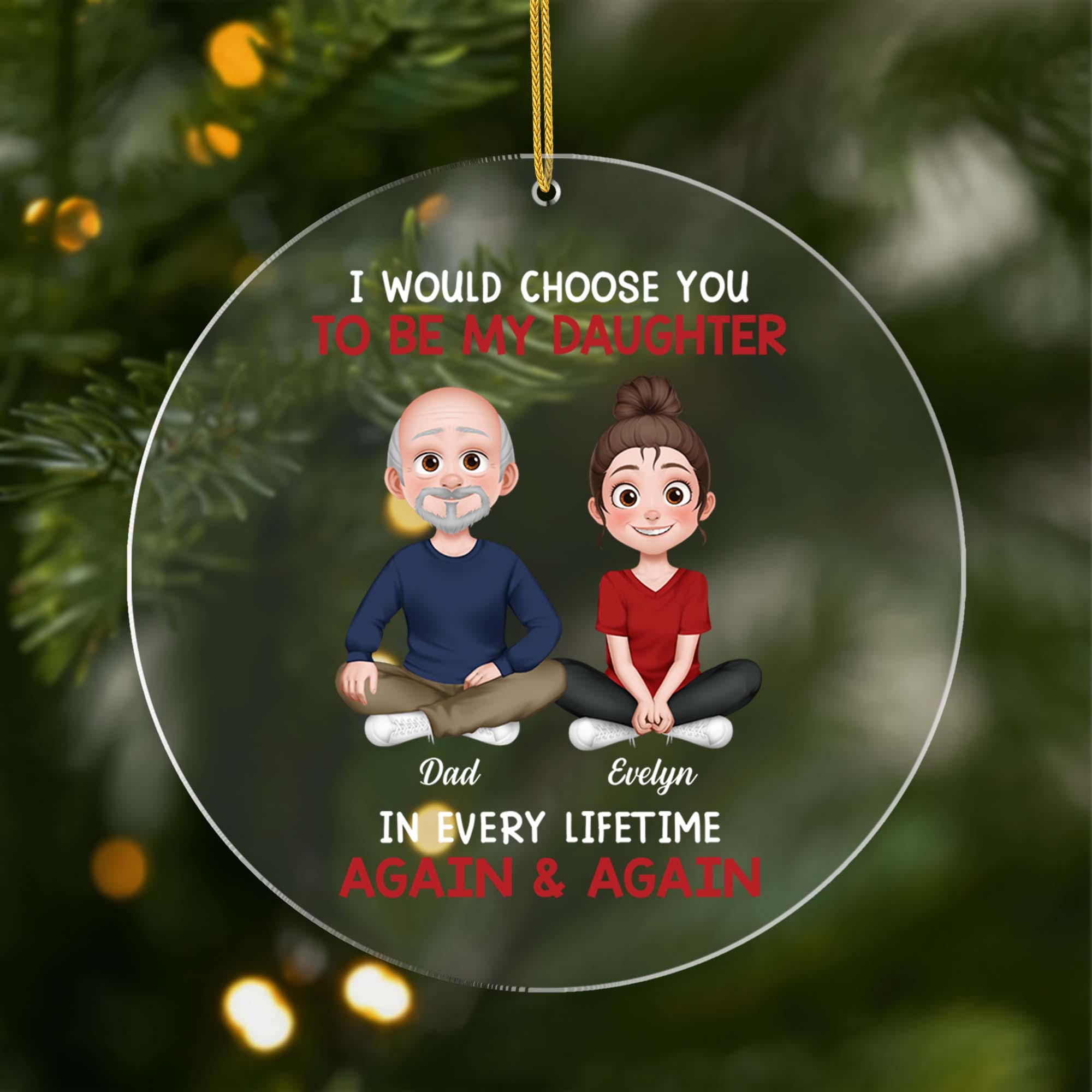 5545OUS1 personalized acrylic ornaments gifts for daughter from dad 5545O8LAA3