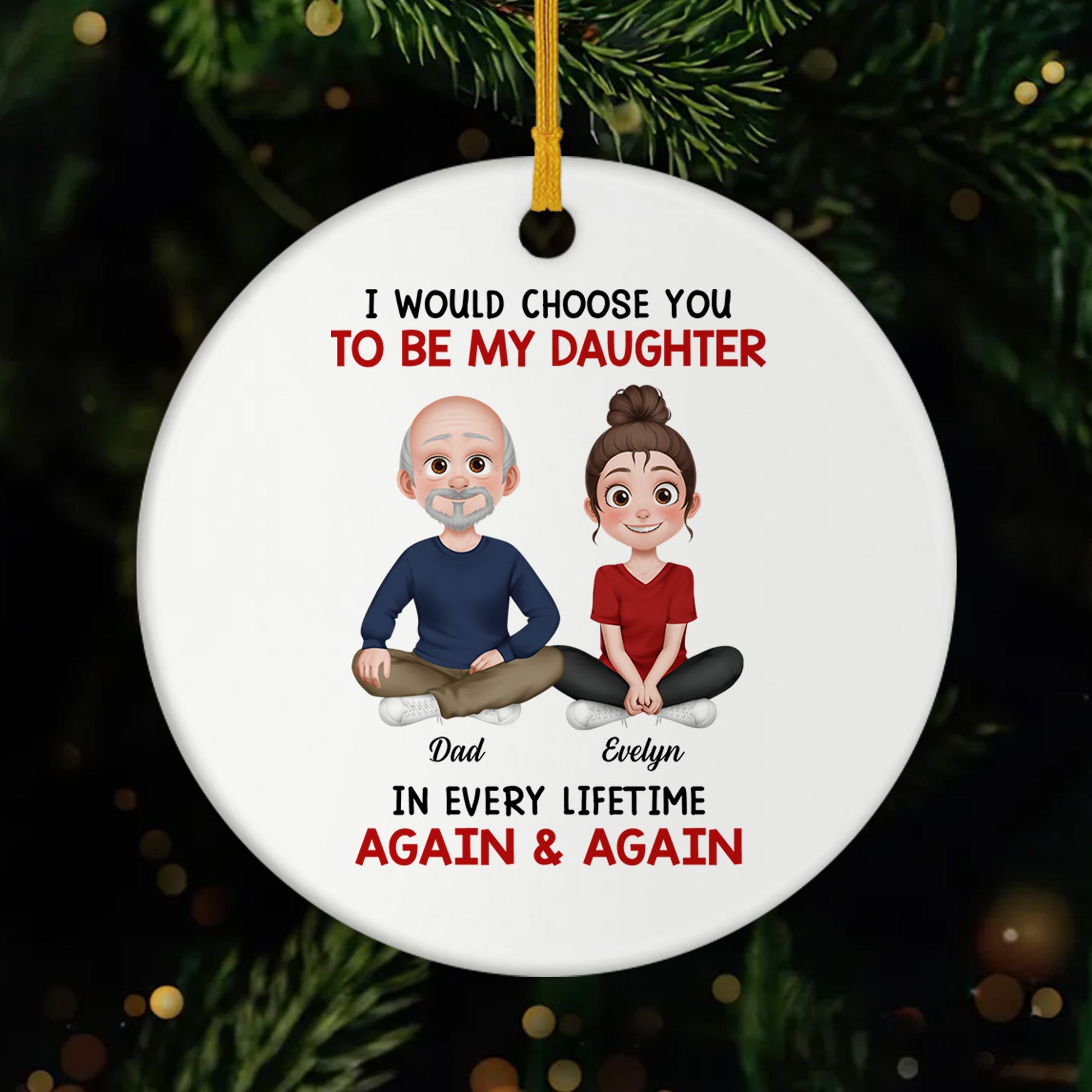 5545OUS1 personalized ceramic ornaments gifts for daughter from dad 5545O8LAA