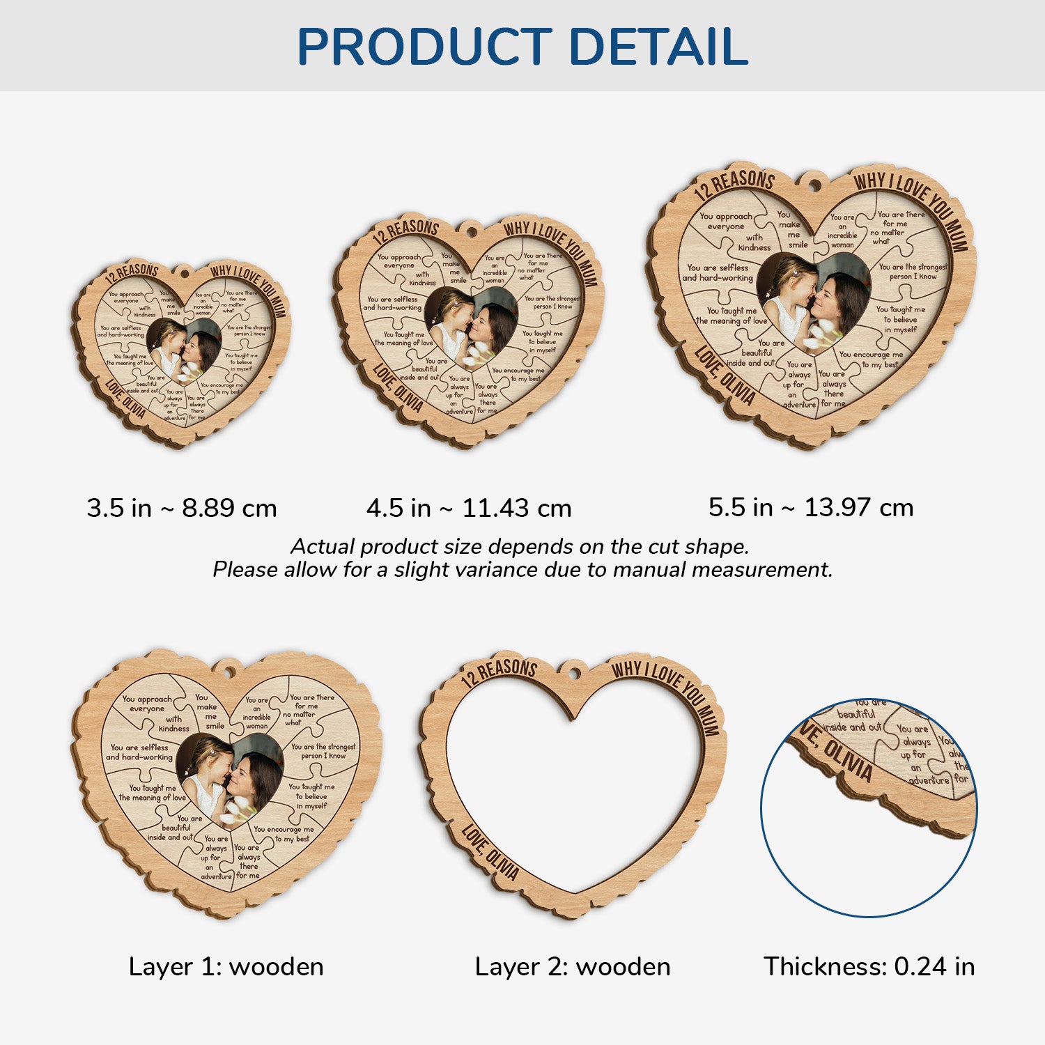 5548OUK3 personalized 2 layered wood ornament sentimental gifts for mom 5548O5ZMI