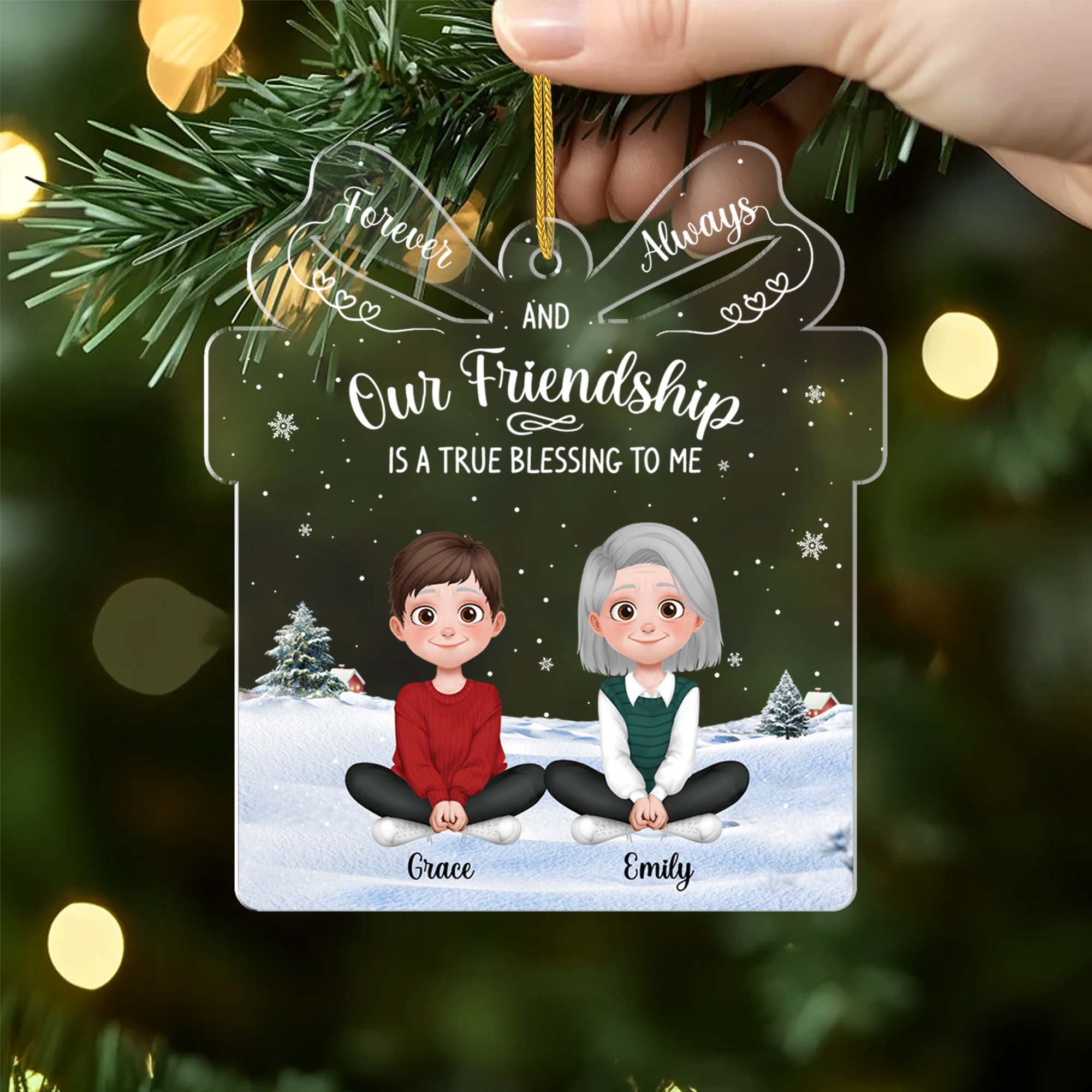 5557OUS2 personalized acrylic ornaments christmas gifts for friends 5557O8TAF