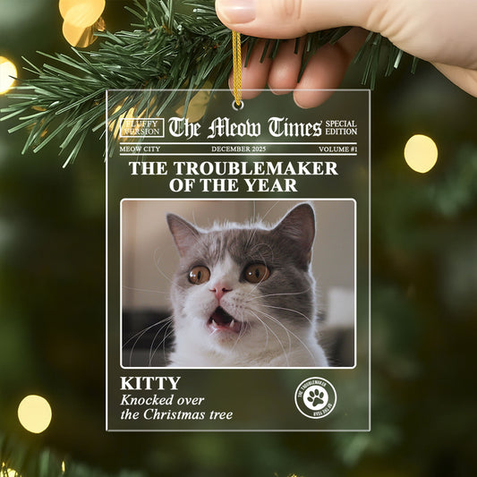 5560OUS2 personalized gifts for dog lovers magazine photo acrylic ornament 5560O