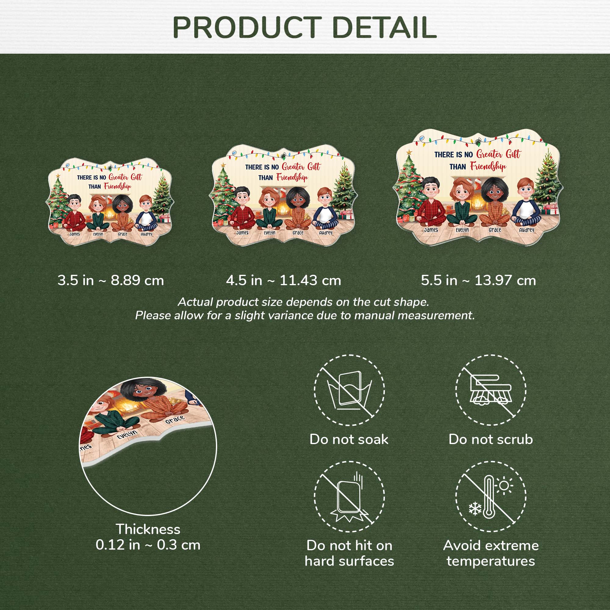 5563OUK3 personalized best friend gifts acrylic christmas ornaments 5563O3YAF