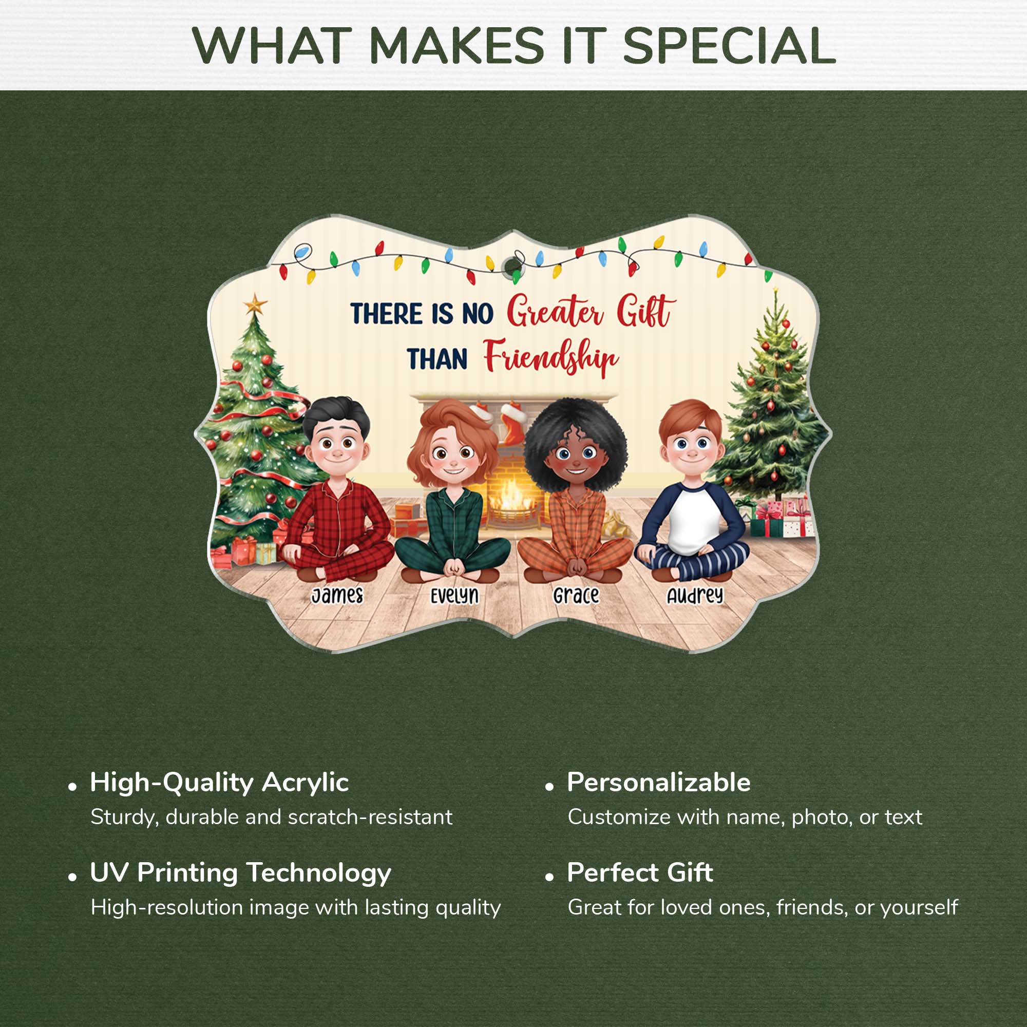 5563OUK4 personalized best friend gifts acrylic christmas ornaments 5563O3YAF