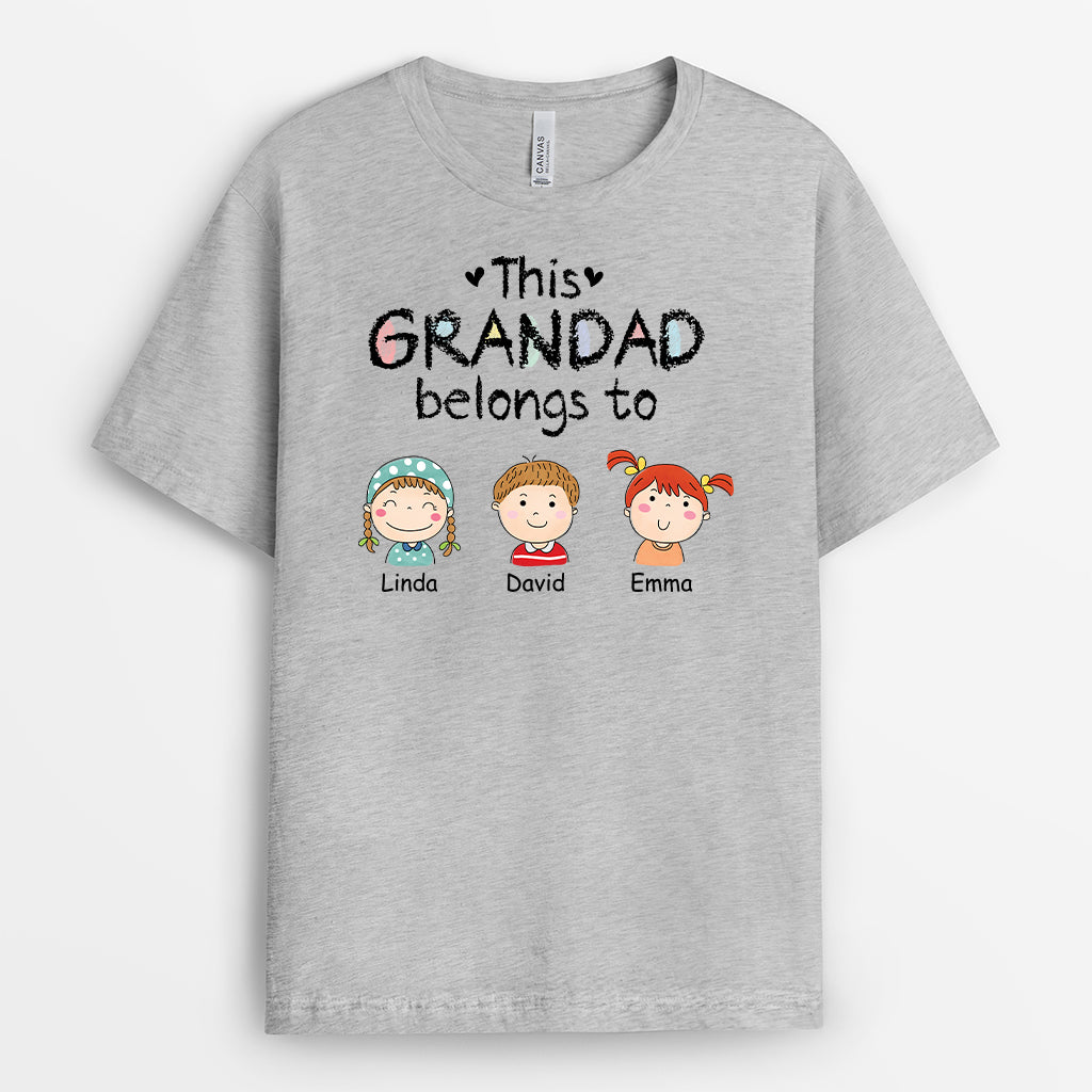 5583AUk1 this grandpa belongs to shirt custom gifts for grandparents 5583A6L5B