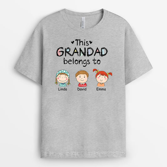 5583AUk1 this grandpa belongs to shirt custom gifts for grandparents 5583A6L5B