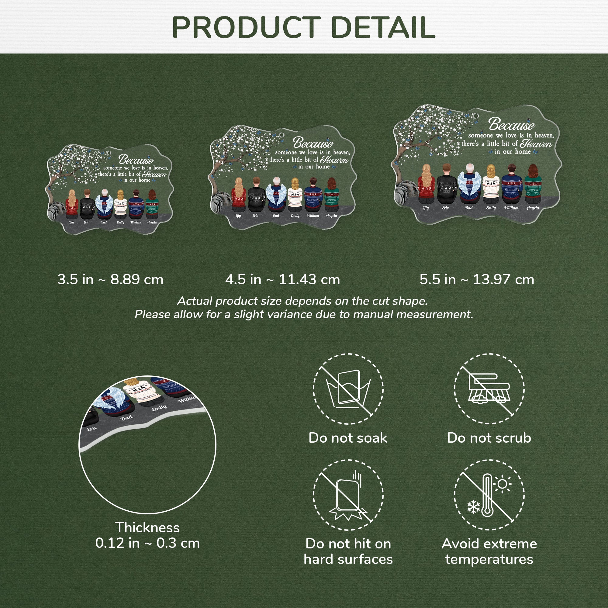 5591OUS3 custom acrylic ornament because someone we love is in heaven_ 5591O8QCB