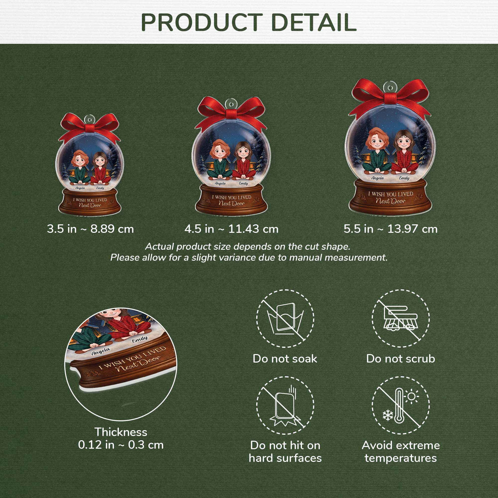 5592OUK3 personalized acrylic ornaments i wish you lived next door gifts 5592O3ZMF