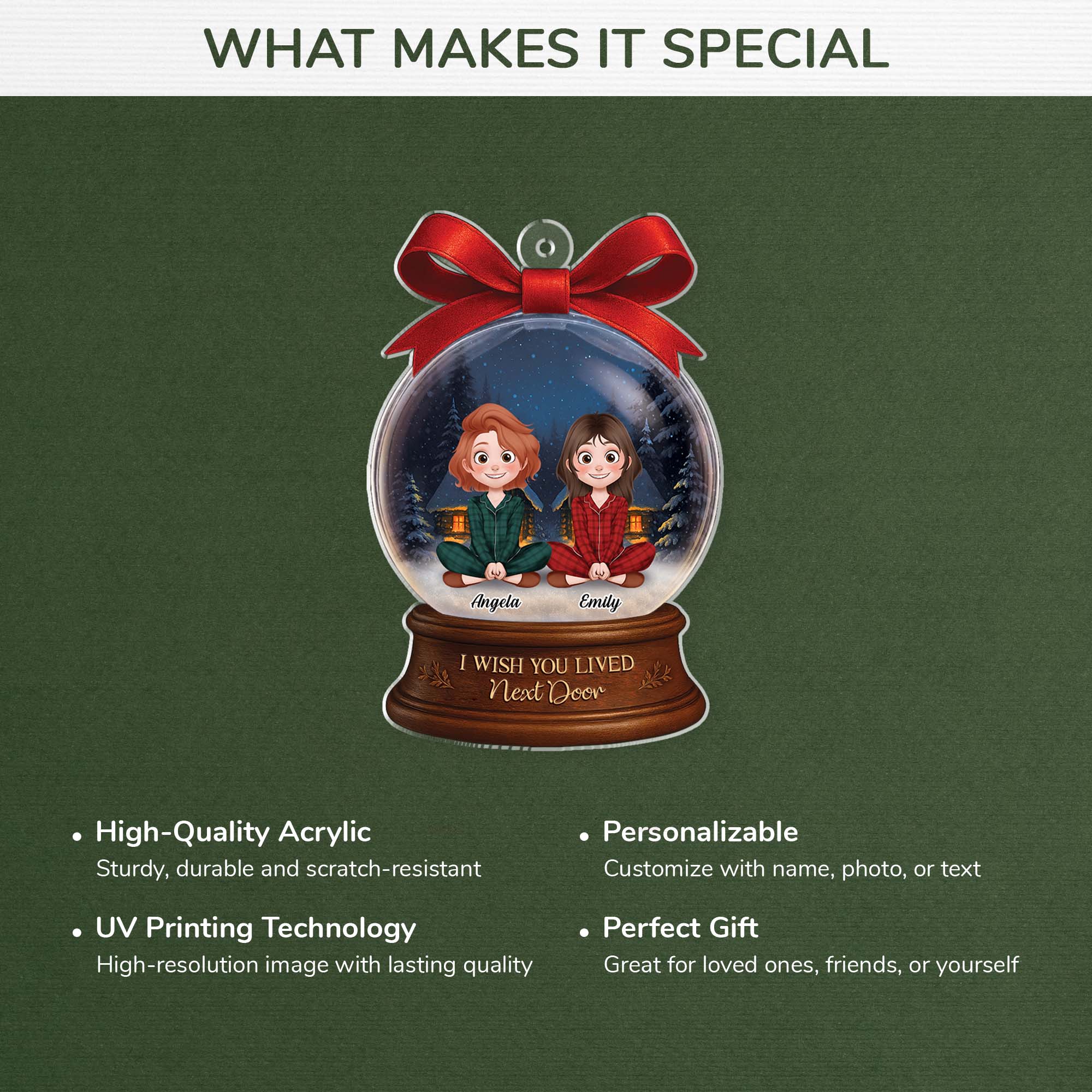 5592OUK4 personalized acrylic ornaments i wish you lived next door gifts 5592O3ZMF