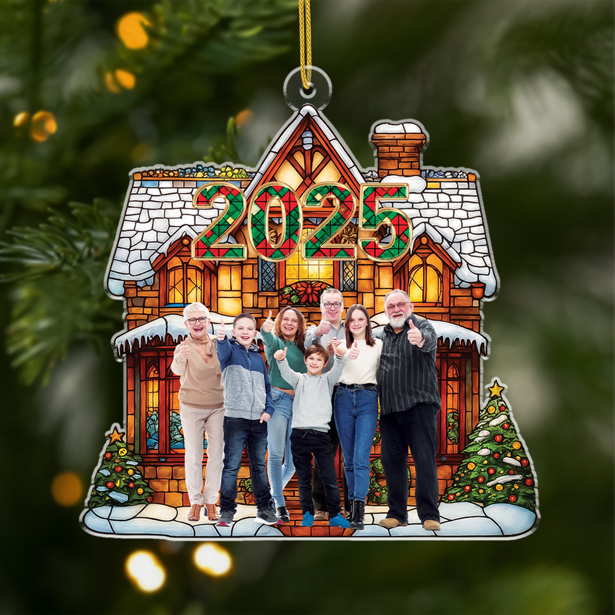 5605OUS1 personalized acrylic photo ornament christmas gifts for family 5605OTTZI