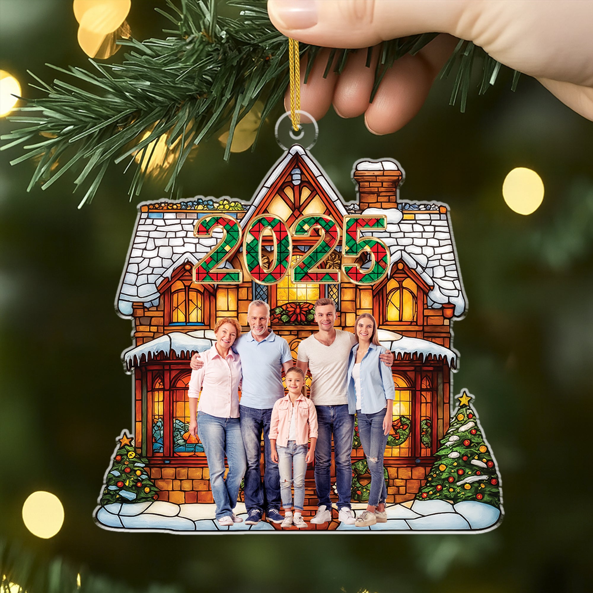 5605OUS2 personalized acrylic photo ornament christmas gifts for family 5605OTTZI