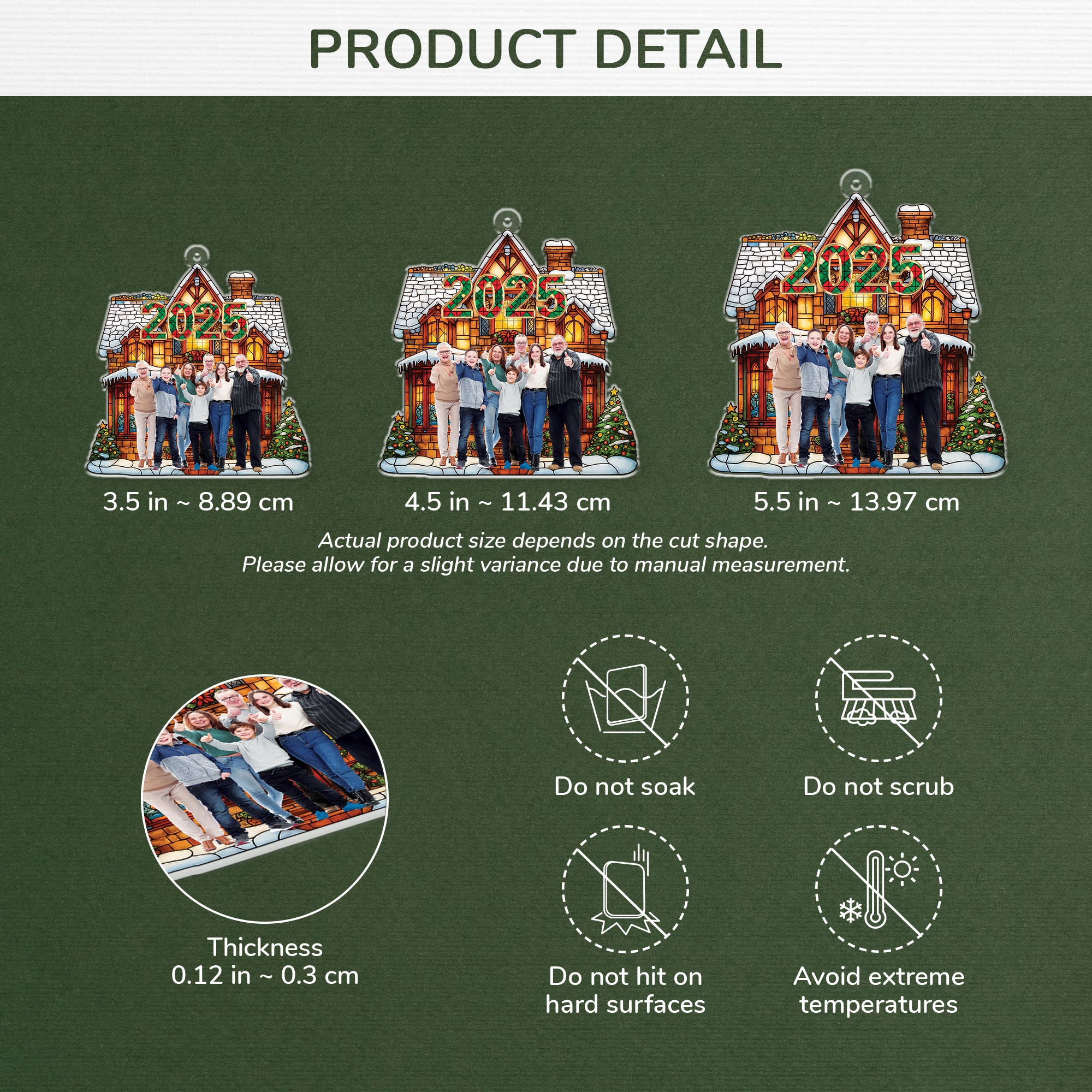 5605OUS3 personalized acrylic photo ornament christmas gifts for family 5605OTTZI