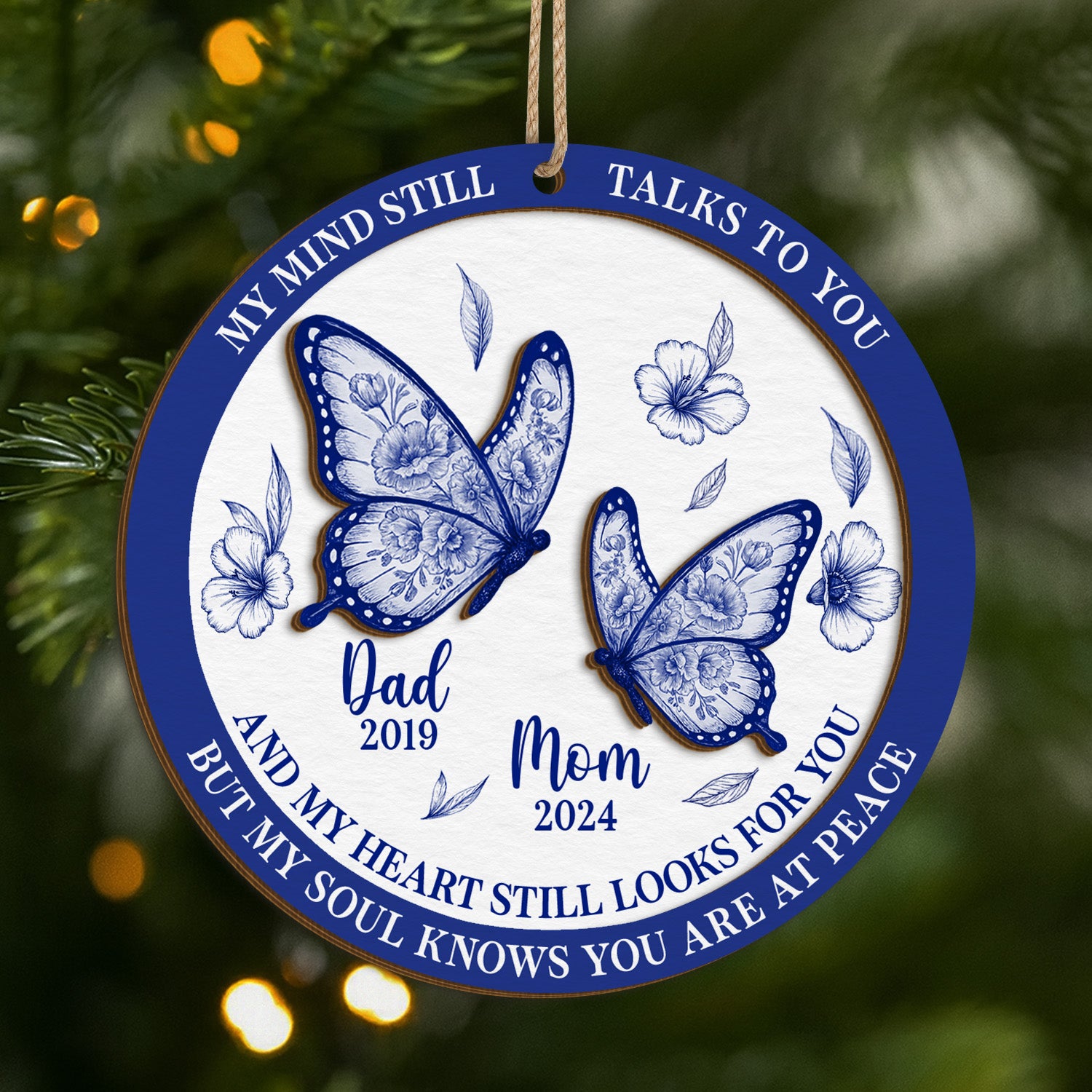 5606OUS1 custom 2 layered wooden ornament my mind still talks to you_ 5606OTQQB