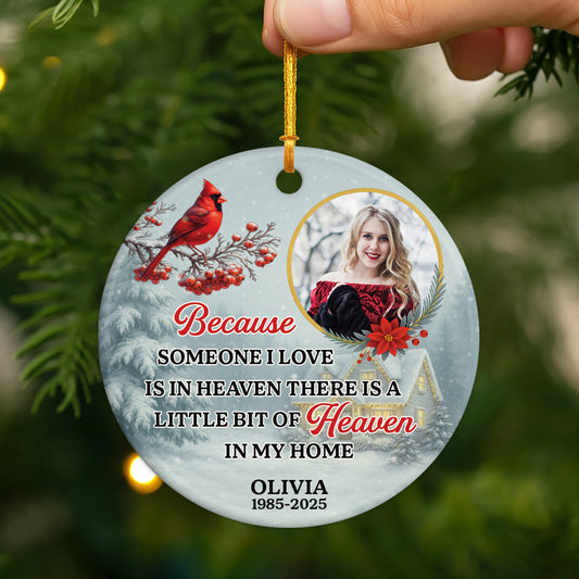 5607OUS2 personalized grandma memorial gifts_ ceramic photo ornament 5607OKHMA