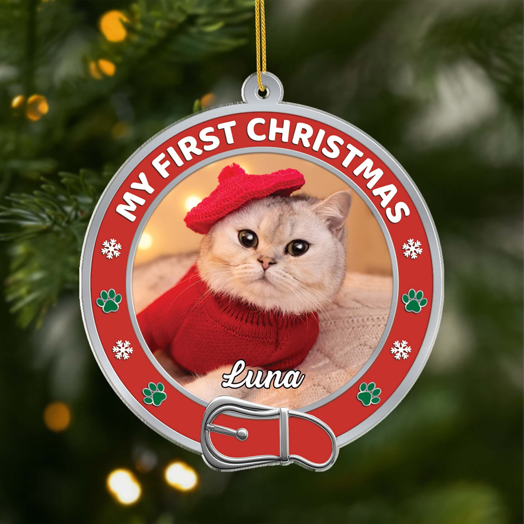 5608OUS1 custom cat photo gifts_ acrylic my first christmas ornament_ 5608OTQTD