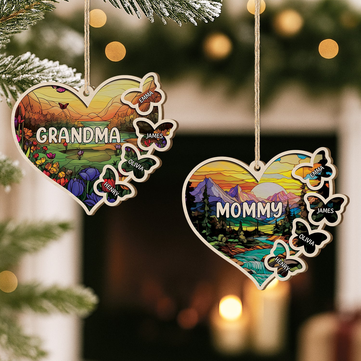 5614OUS2 personalized gifts for grandma 1 layered wooden ornaments_ 5614O8KNA