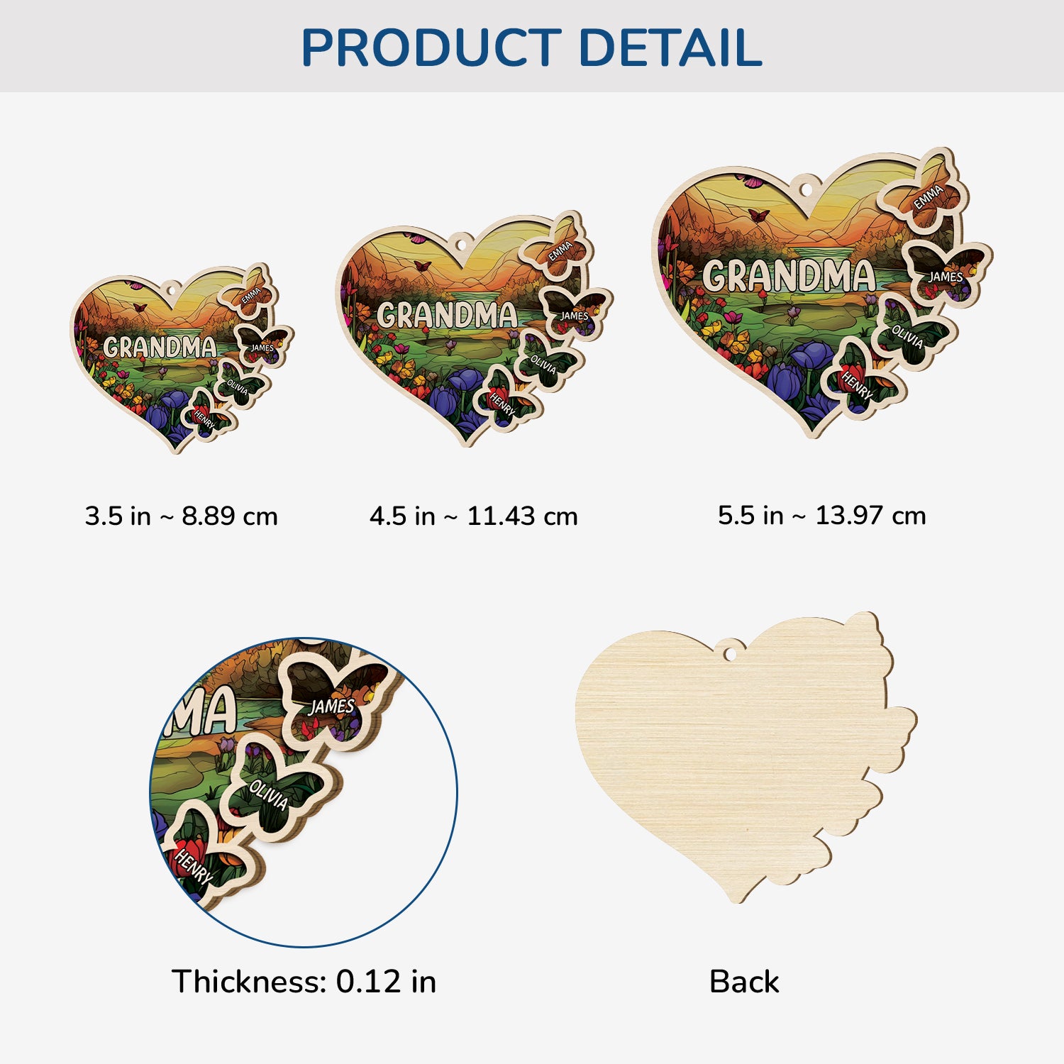 5614OUS3 personalized gifts for grandma 1 layered wooden ornaments_ 5614O8KNA