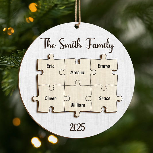 5618OUS1 personalized gifts for family 2 layered wooden ornaments 5618O8MCI