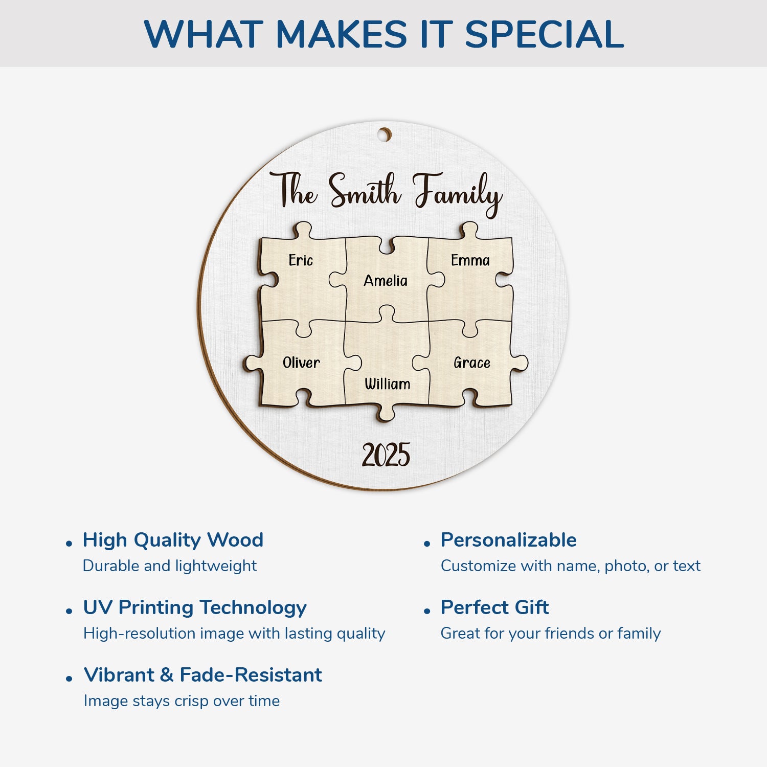 5618OUS4 personalized gifts for family 2 layered wooden ornaments 5618O8MCI