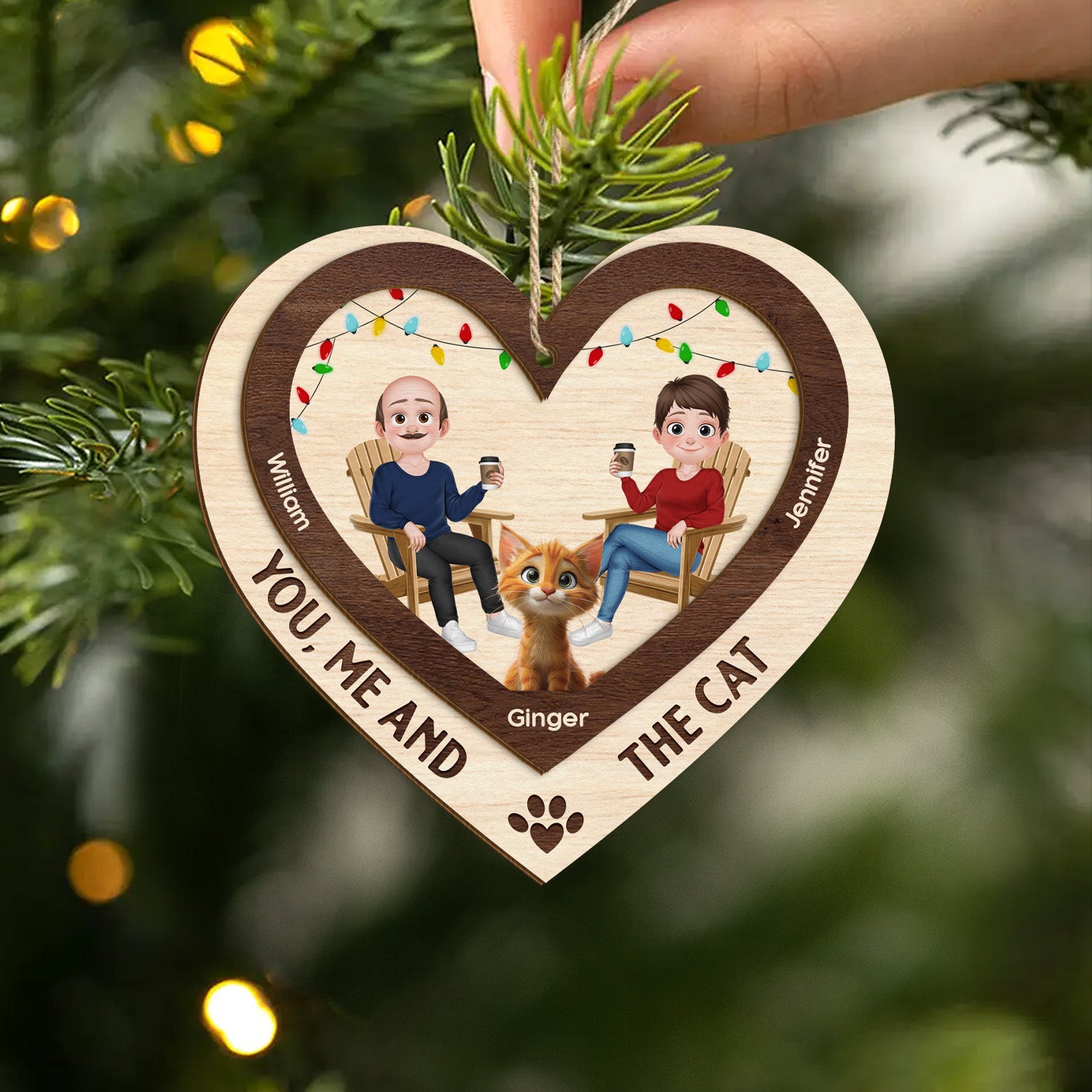 5620OUK2 personalized 2 layered wood ornament gifts for cat parents 5620O8ZAD