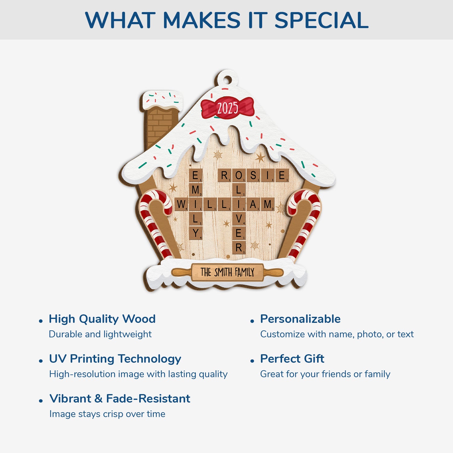 5625OUS4 personalized crossword gifts for family 2 layered wood ornament_ 5625OKTQI