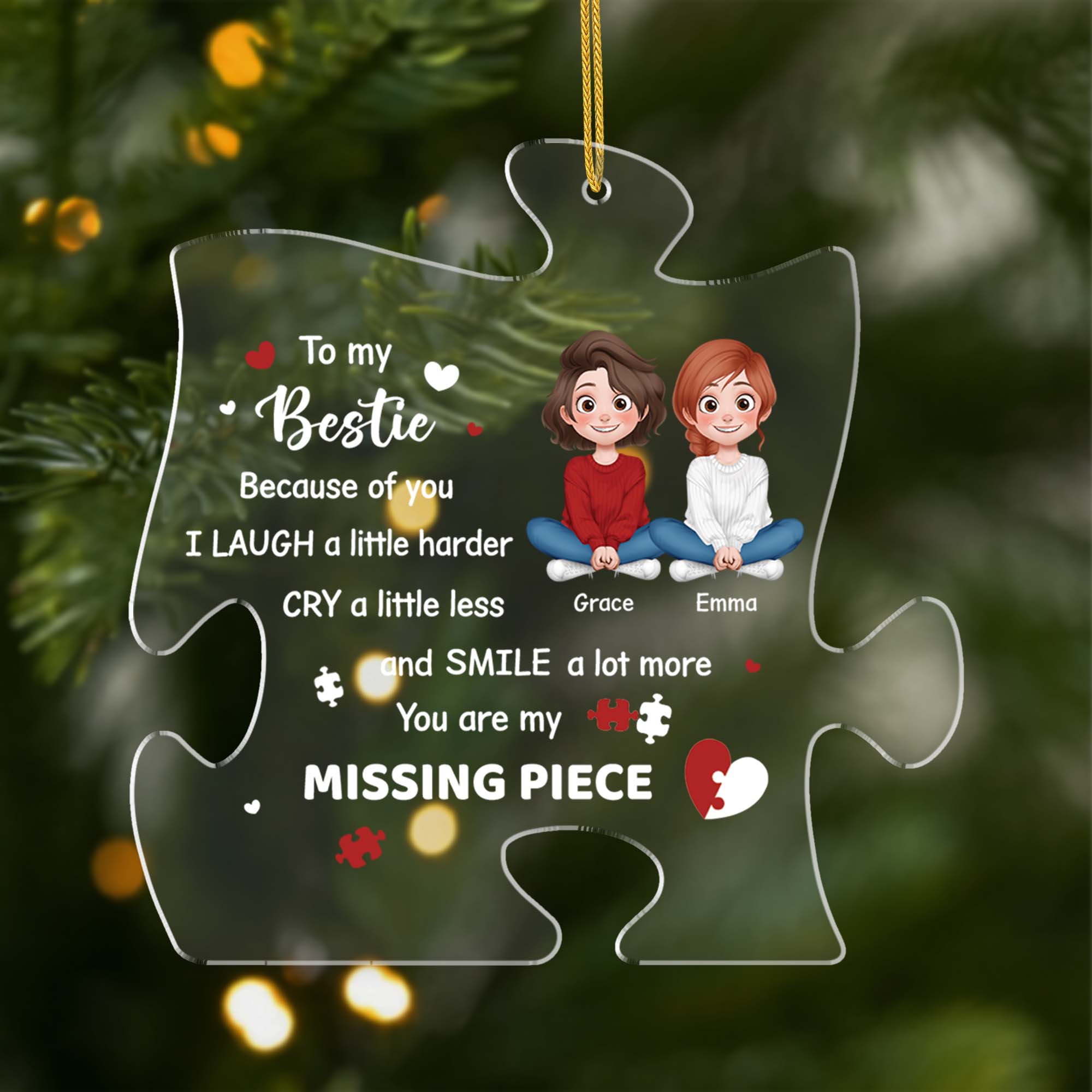 5627OUS1 personalized best friend gifts to my bestie acrylic ornament 5627O86TF