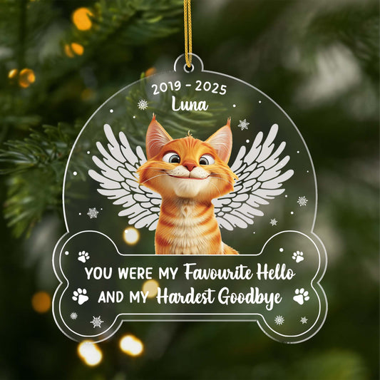 5647OUK1 personalized cat memorial gifts acrylic photo ornament 5647OKYZD