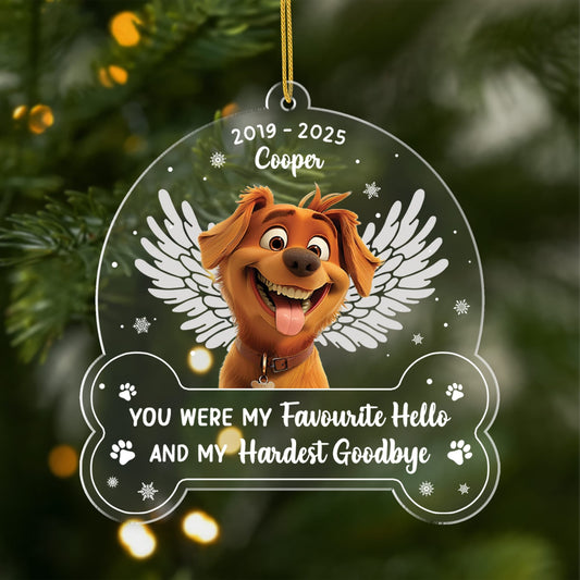 5647OUK1 personalized dog memorial gifts acrylic photo ornament 5647OKYZC