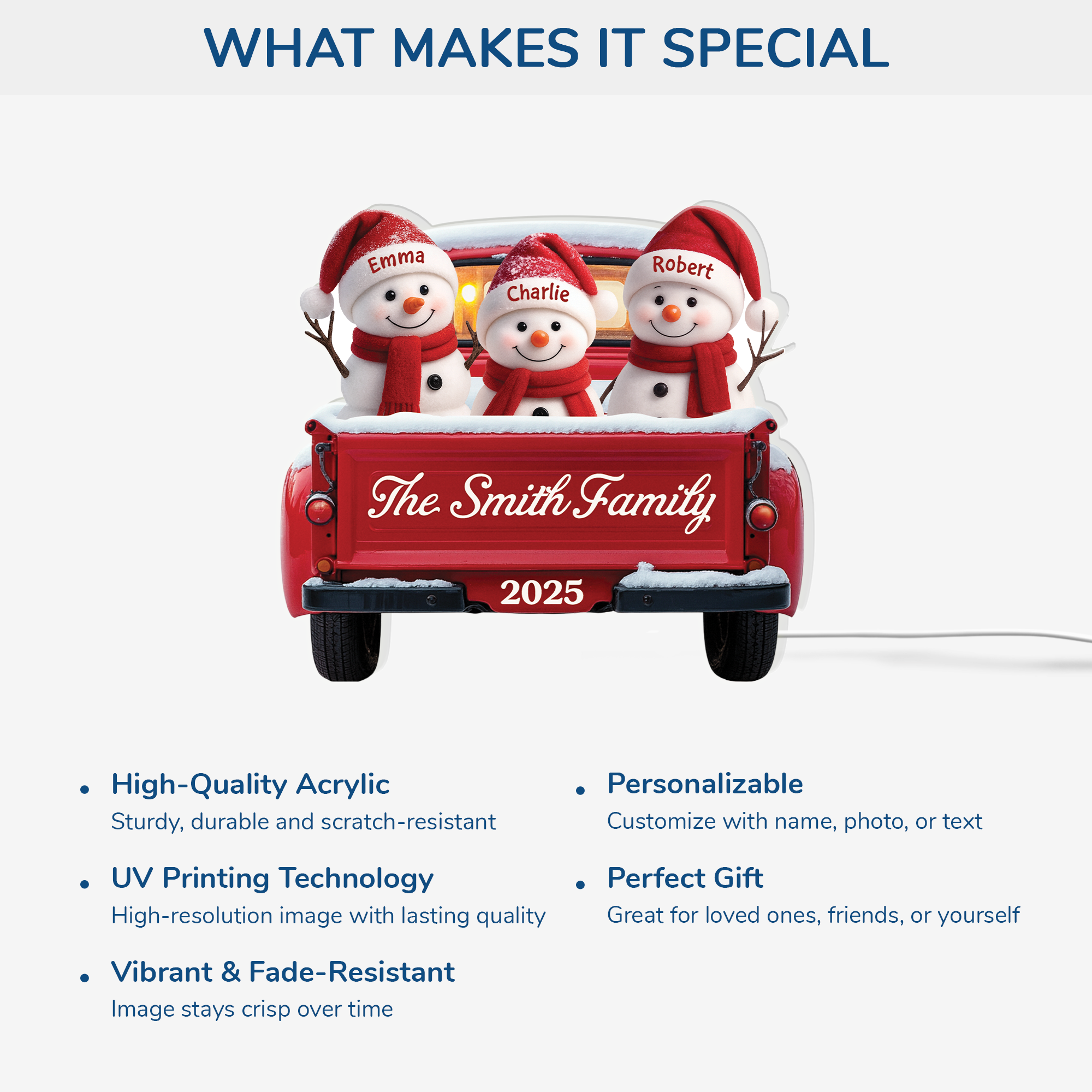 5659LUS4 personalized snowman light box christmas gifts for family 5659LTVZI