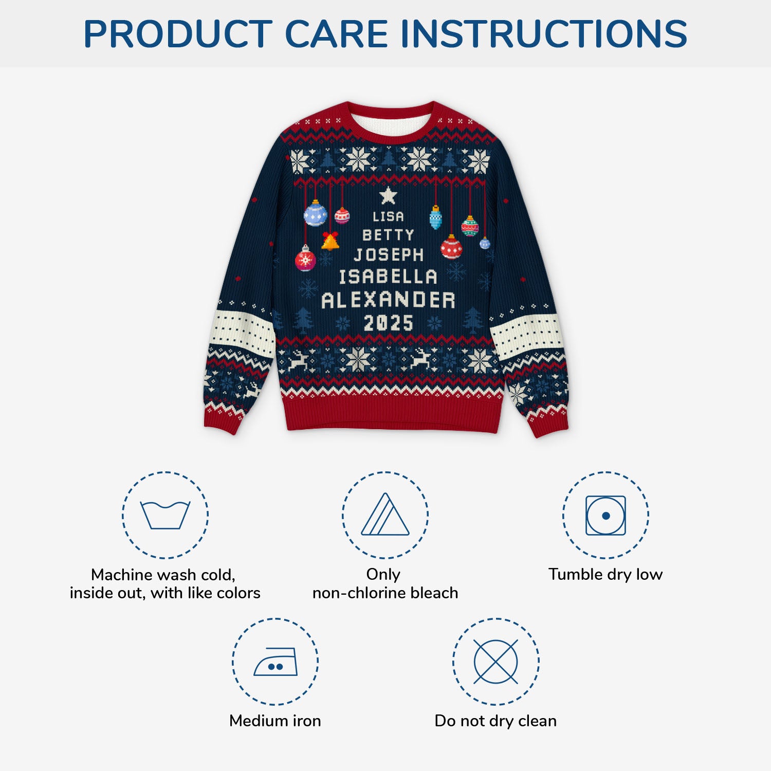 5662WUS4 personalized family gifts ugly christmas sweater with names 5662WKQQI