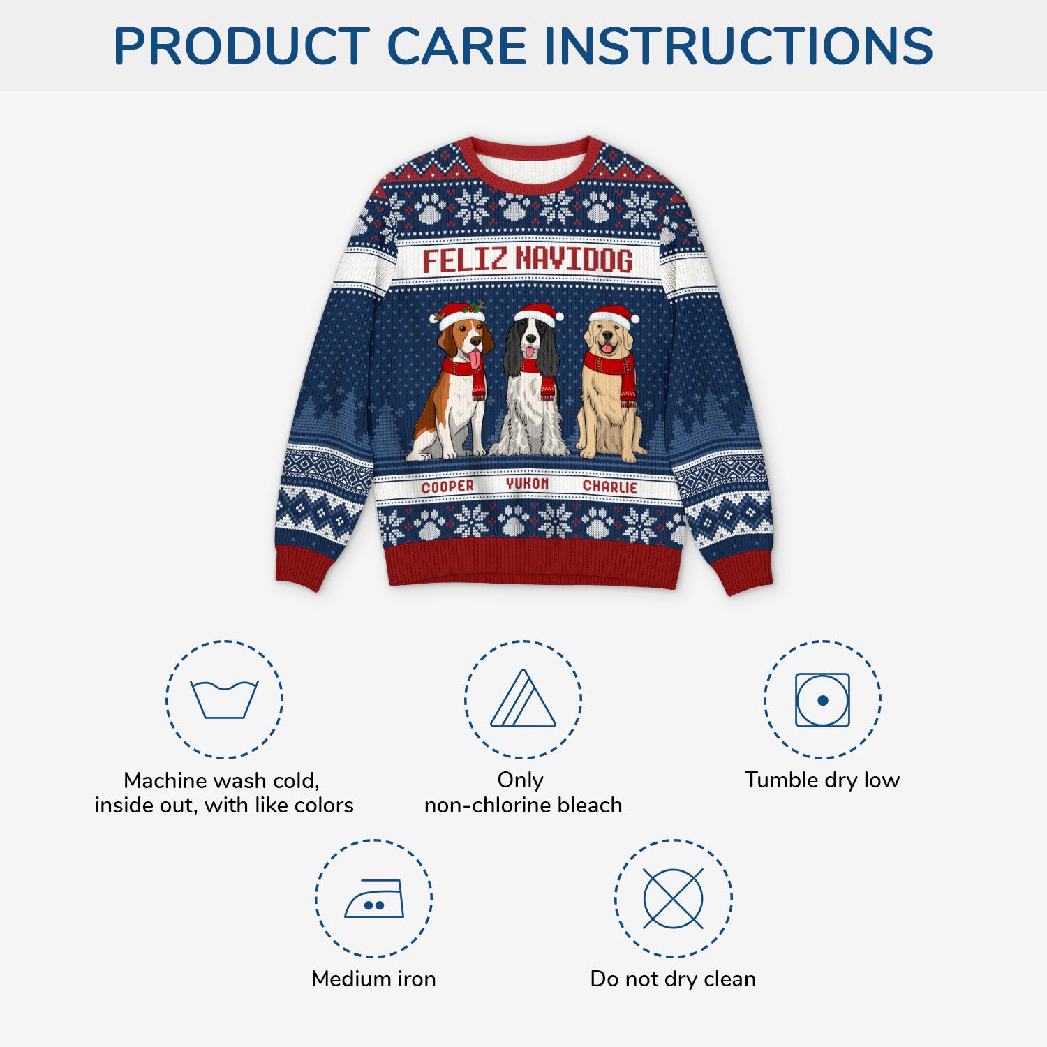 5666WUS4 custom gifts for dog lovers dog ugly christmas sweater 5666W6TMC