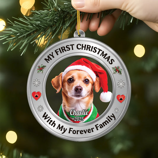 5675OUK2 custom gifts for cat lovers my first christmas acrylic photo ornament 5675OTZCD