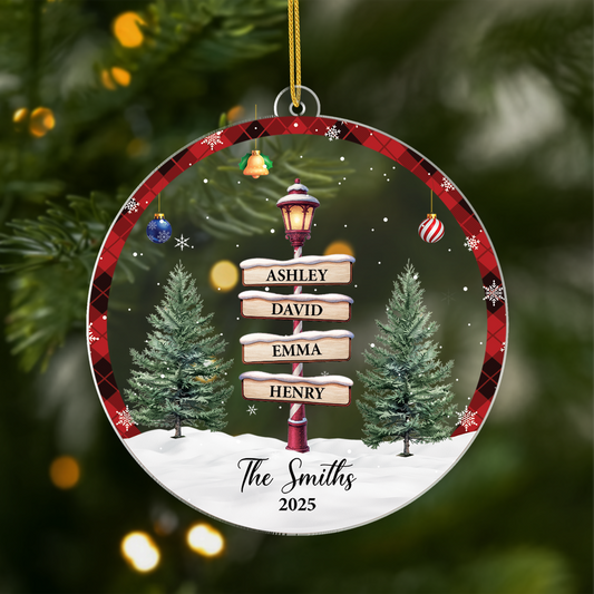 5678OUS1 personalized family gifts acrylic christmas ornaments with names 5678O