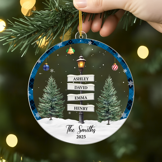 5678OUS2 personalized family gifts acrylic christmas ornaments with names 5678O