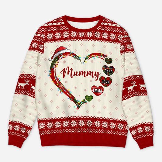 5685WUK1 personalized gift for mom ugly christmas sweater with names 5685WKLTA